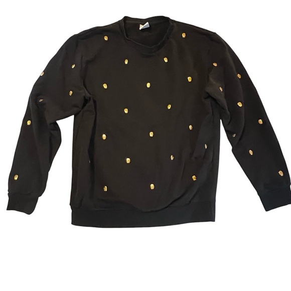 RARE FIND Vintage Zara iron skull sweatshirt authentic original Crew Neck XL - Picture 1 of 14